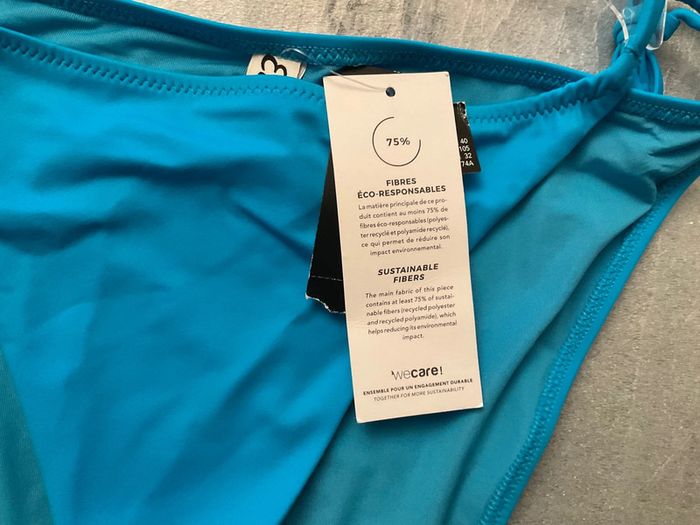 Bas de maillot de bain bleu Etam neuf - photo numéro 3