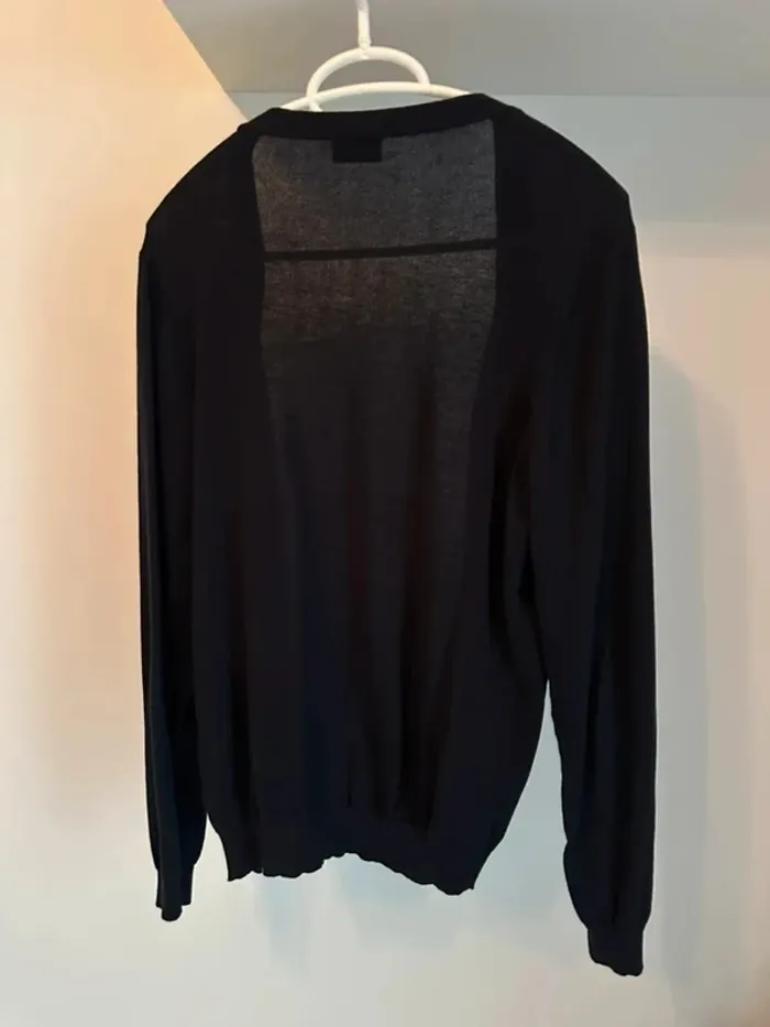Gilet cardigan noir/marine - diesel - homme taille S - photo numéro 7