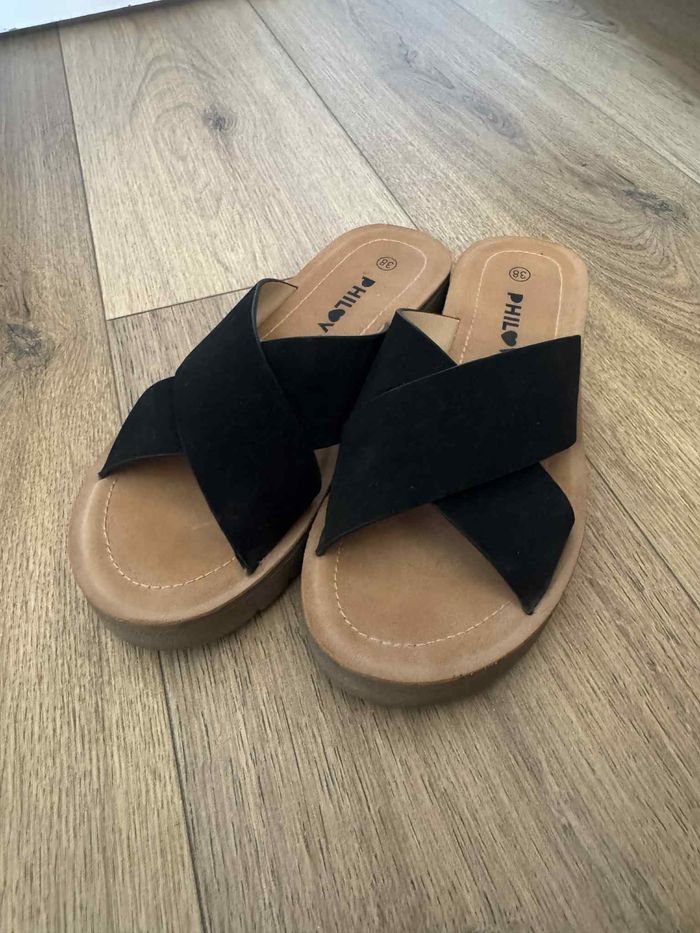 Mules noires été