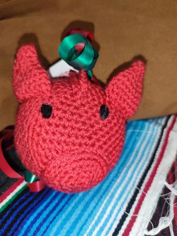 Peluche Doudou au crochet cochon