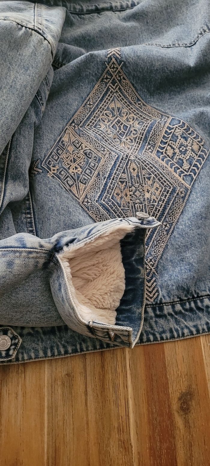 Veste en jeans fourrée Mango - photo numéro 3