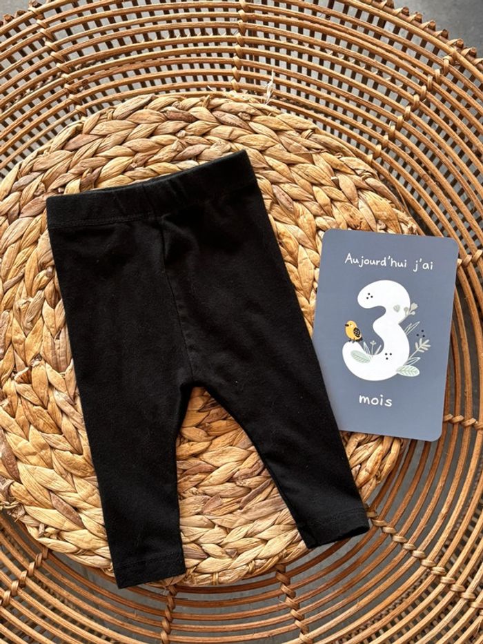 Legging, noir, Kiabi, taille trois mois