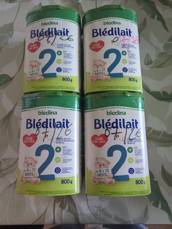 4 boîtes de lait Bledilait 2