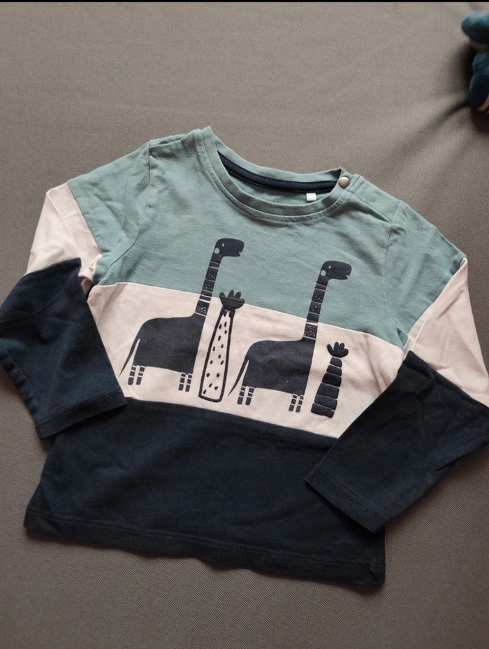 T-shirt manches longues bleu - photo numéro 2