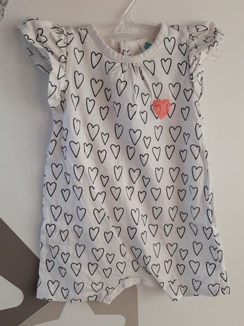 Combishort à coeurs