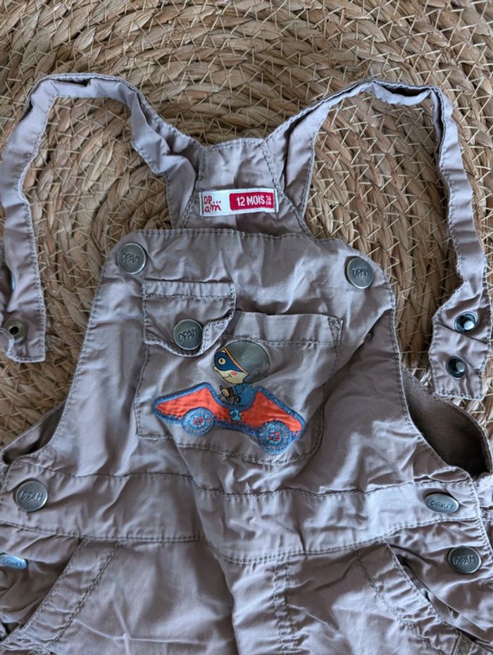 Salopette beige garçon 12 mois DPAM - photo numéro 2
