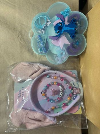 Lot Stitch et Angel Disney  Serre tête bijoux et coffret coiffure