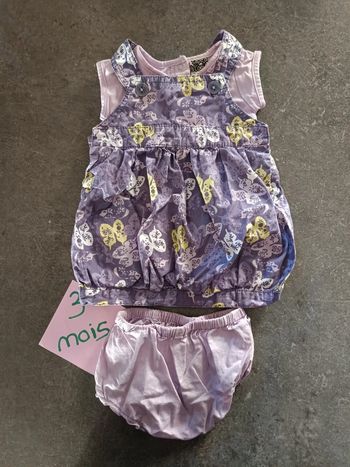 Ensemble été violet 3 mois