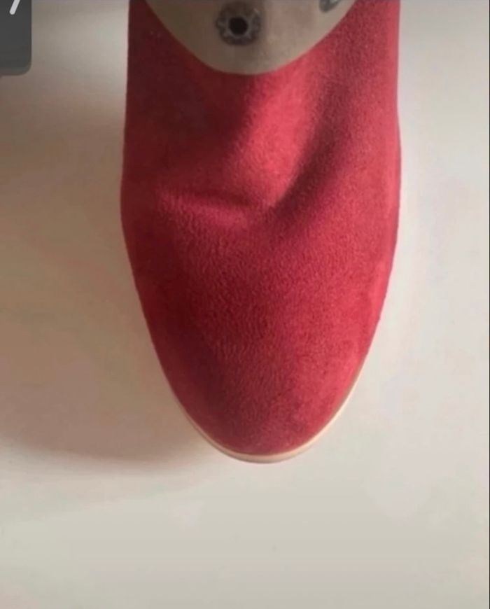 Bottines pour femme en très bon état taille 38 couleurs bordeaux - photo numéro 6