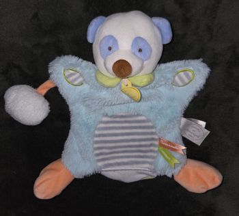 Doudou et compagnie marionnette ours panda Lovely pistache