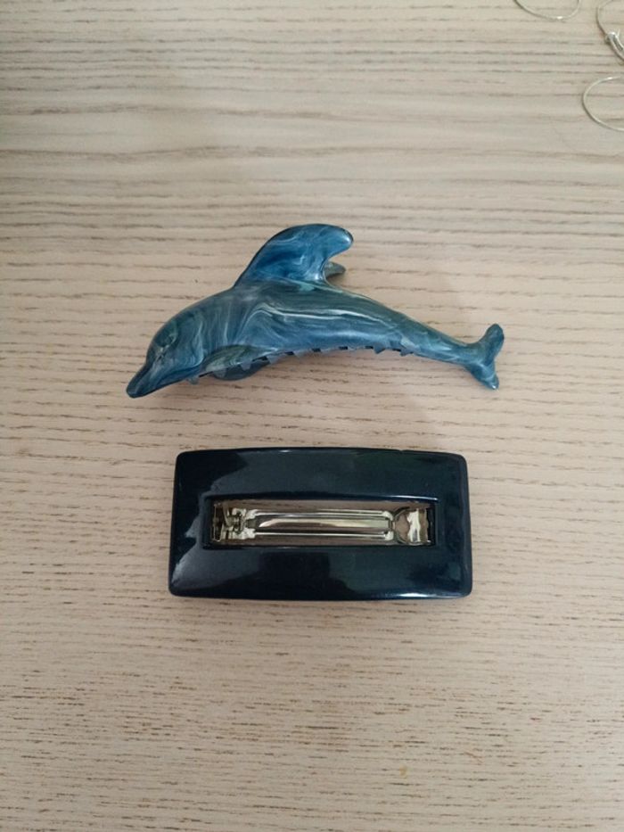Barrette pince à cheveux dauphin