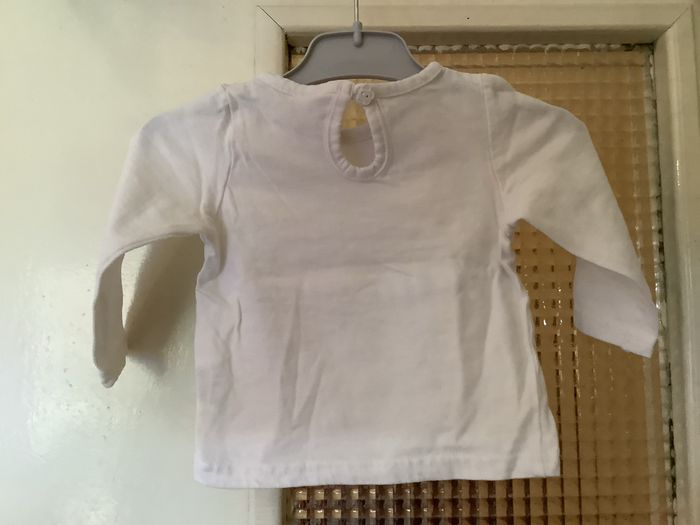 T-shirt blanc manches longues marque Influx taille 6 mois - photo numéro 2