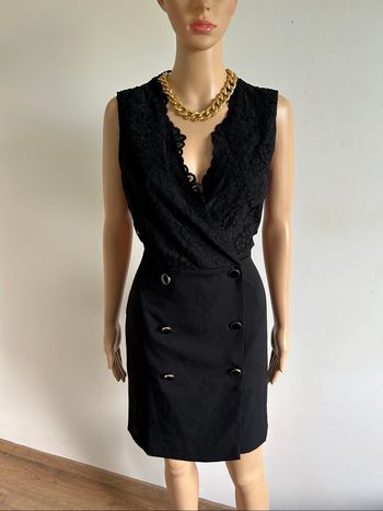 Robe portefeuille noire neuve avec dentelle Morgan taille 36 (valeur 75€)