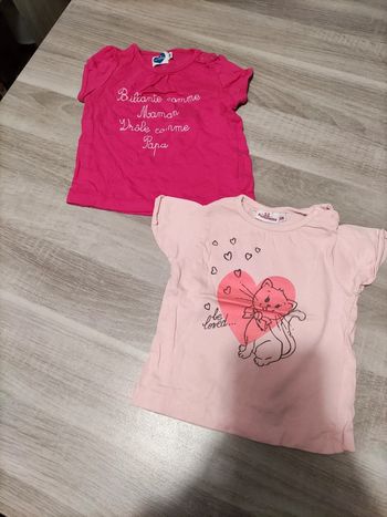Lot 2 tee shirt 9 mois