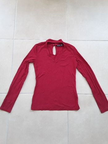 Top original rouge femme XS BERSHKA TBE