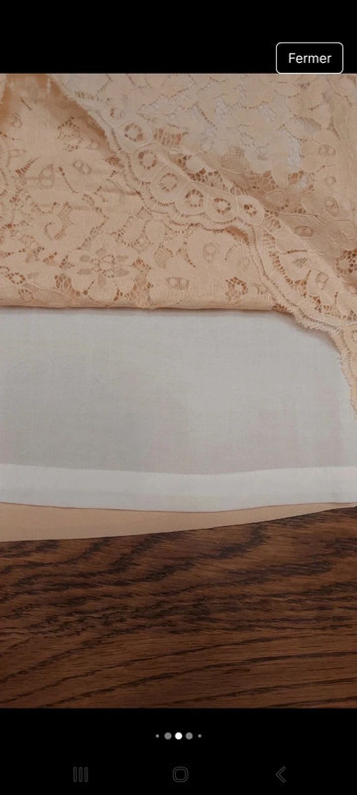 Jolie Blouse  100% soie rose pâle Gigue t 36 - photo numéro 10