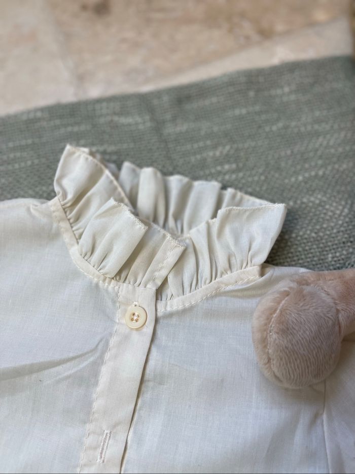 Ensemble fille 3 pièces – blazer à froufrous, chemise à volants et jean - photo numéro 4