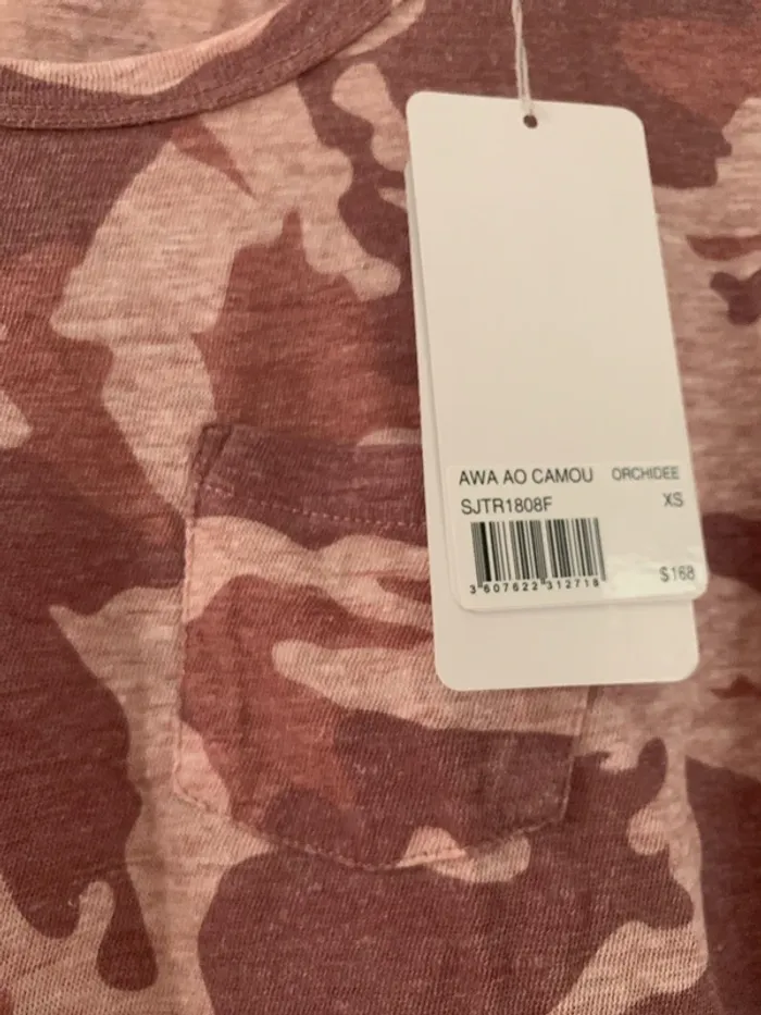 T shirt lin Zadig & Voltaire rose militaire - photo numéro 4