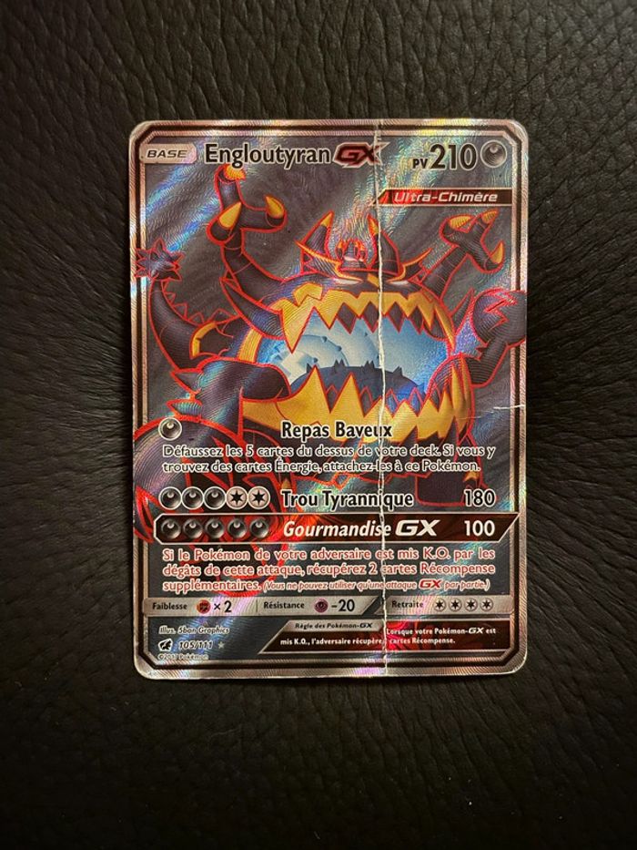 Carte Pokémon Engloutyran GX full art Invasion Carmin 105/111