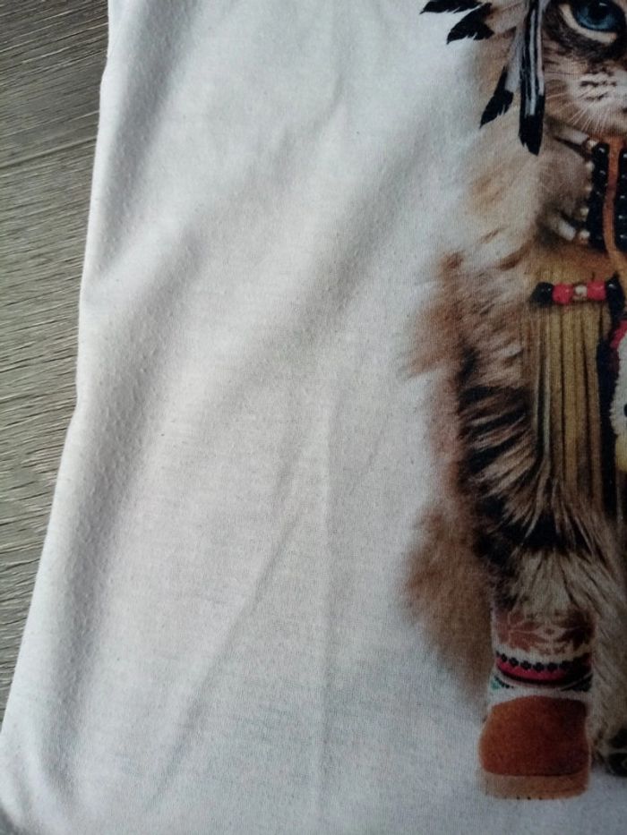 T shirt manche courte chat 12A - photo numéro 2