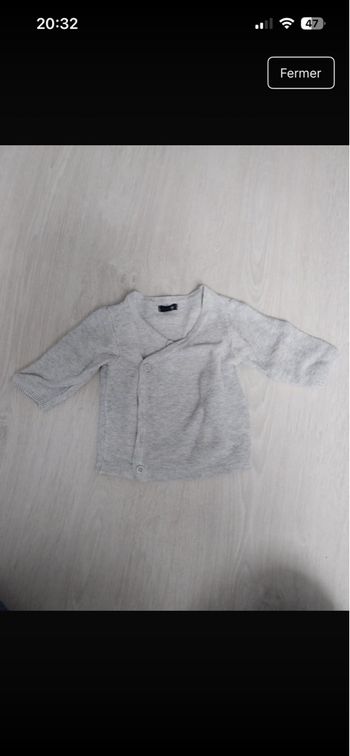Gilet brassière 1 mois 