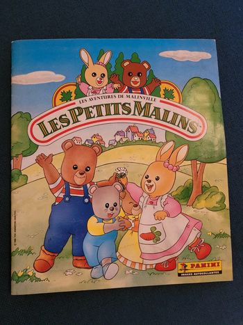 Album Panini complet anciens aventures de Malinville Les Petits Malins stickers autocollants