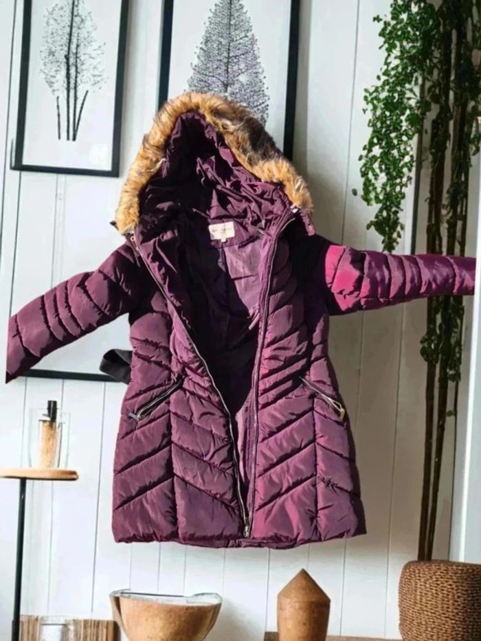 Doudoune mi longue prune 🌹xl / xxl 🌹 - photo numéro 2