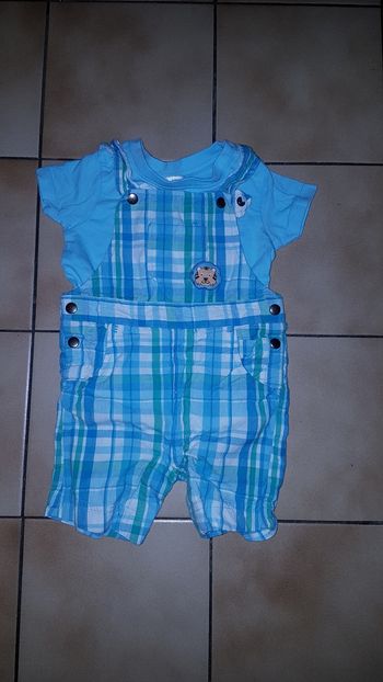 Salopette short + tee shirt MC