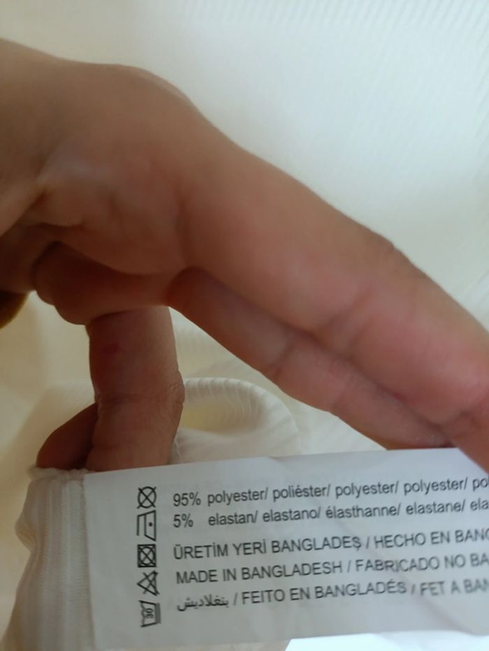 Haut blanc manches longues côtelé – Lefties - photo numéro 3