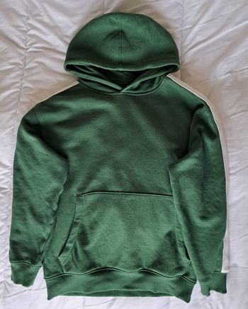 Sweat à capuche vert et blanc XXS