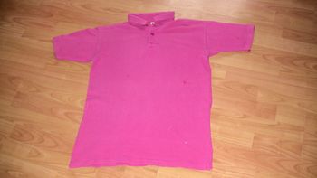 Polo manches courtes fushia Taille 2 mixte