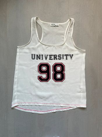 Débardeur blanc “University 98” - Taille S