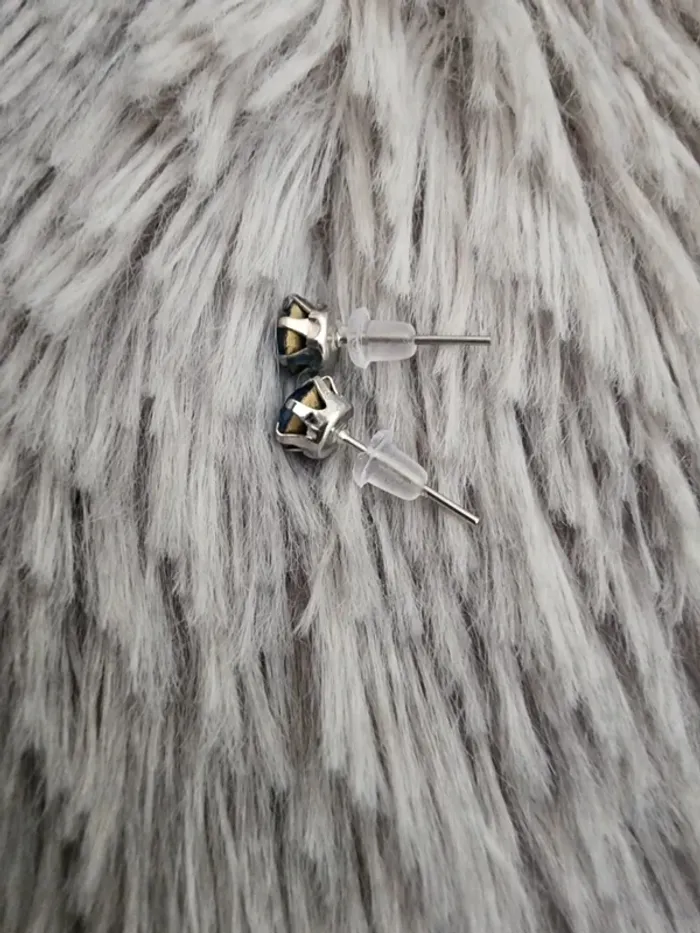 💎Boucles d’oreilles pierre Zirconium Blanches 💎 - photo numéro 2