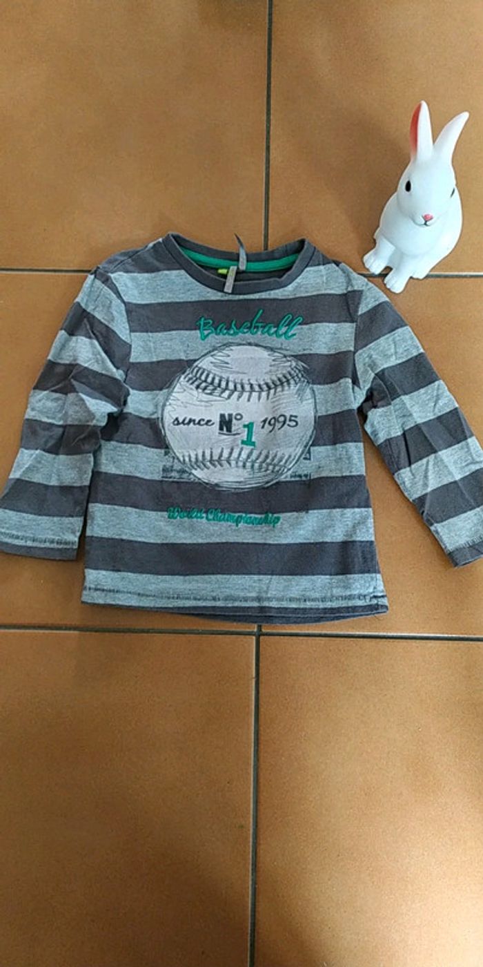 Tee-shirt manches longues rayé 2ans