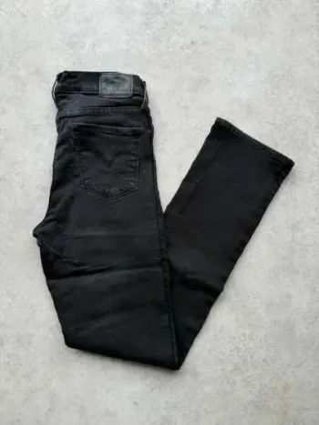 Jeans Levi's 314 W29 FR38 L30 coupe droite noir Femme Women pan558b