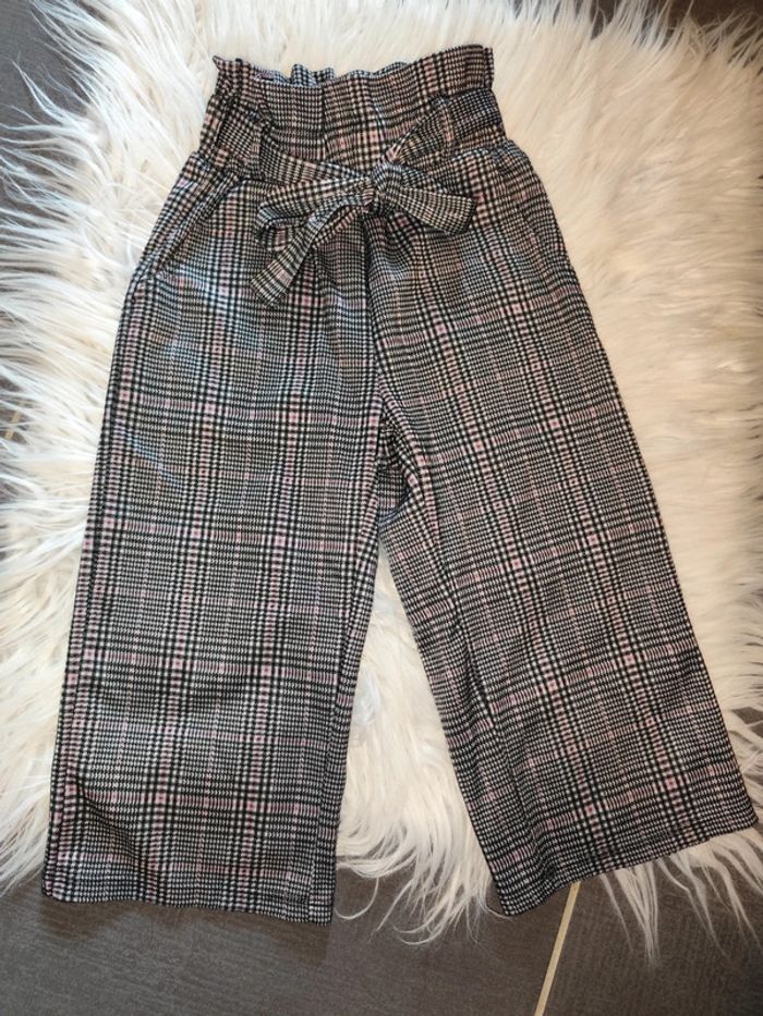 Pantalon évasé à carreaux