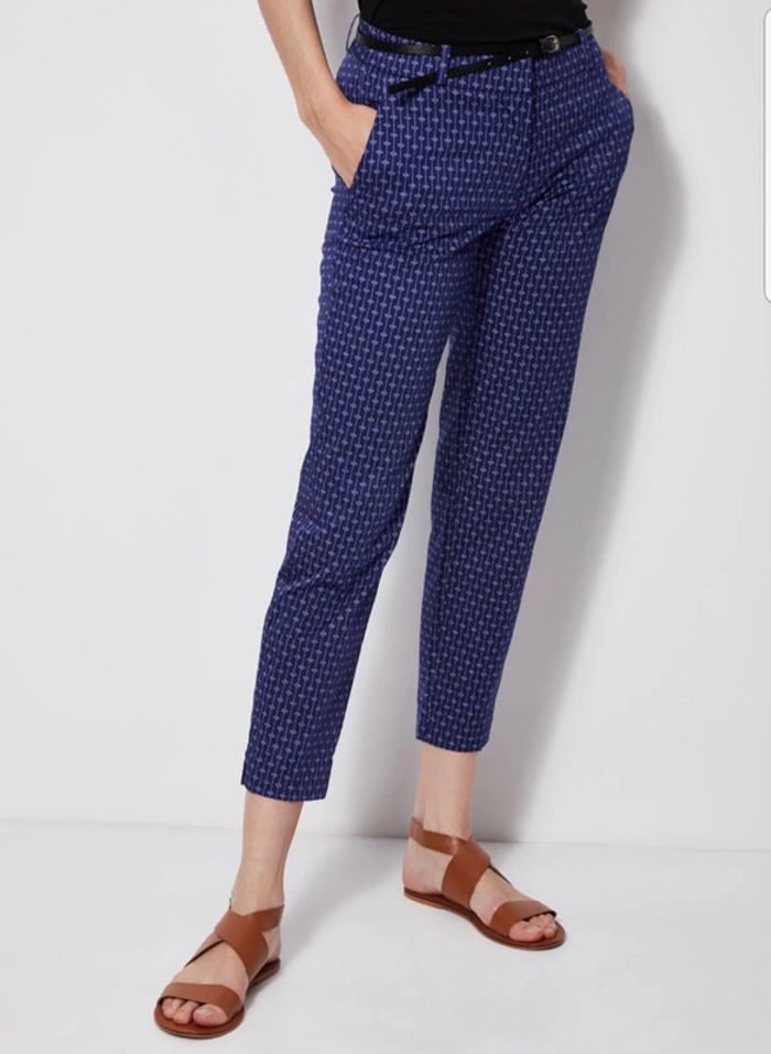 Pantalon carotte bleu Camaïeu - photo numéro 3