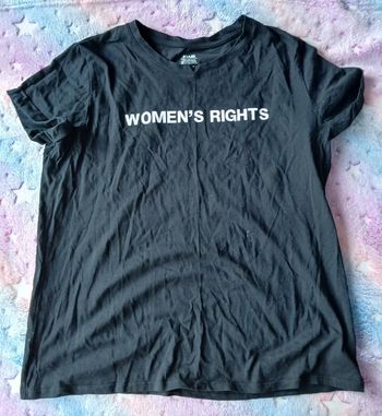Tee-shirt noir femme "women's right"