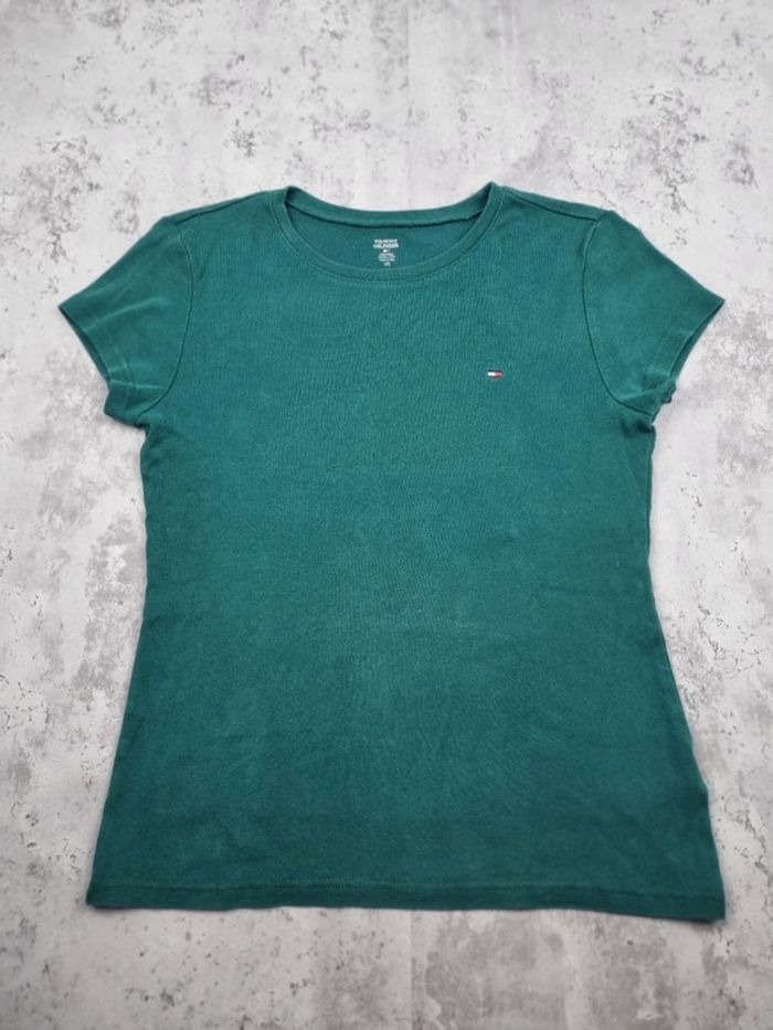 T-shirt Tommy Hilfiger vert sapin – Taille L Femme - photo numéro 5