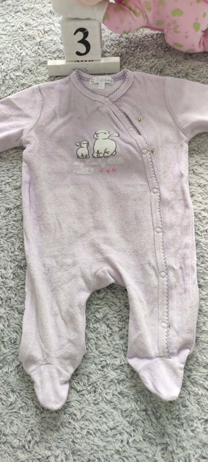 Pyjamas (usées aux pieds,) T:3 mois. - photo numéro 3