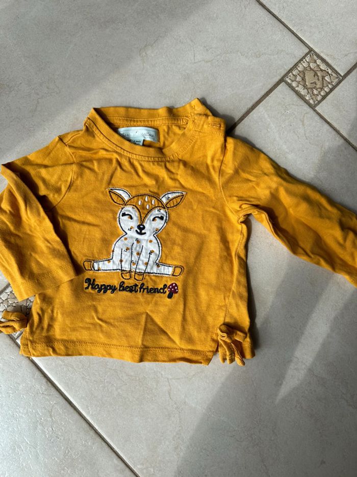 t-shirt manche longue biche