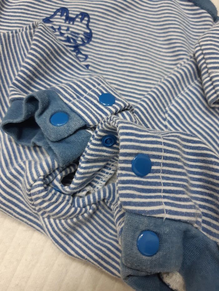 Ensemble salopette et gilet rayé 6 mois - photo numéro 5