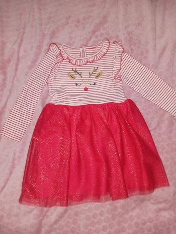 Magnifique robe rouge et blanc 24-36 mois primark