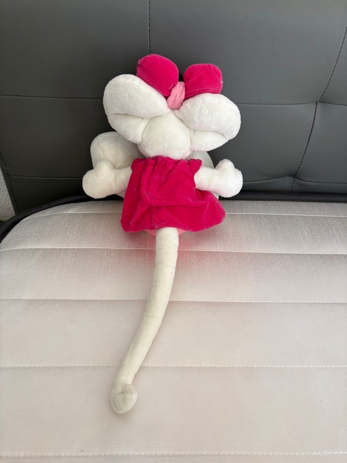 Peluche Diddlina avec une robe rose & nœud assorti - photo numéro 3