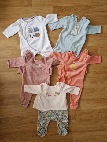 Lot 5 pyjamas velours 3 mois