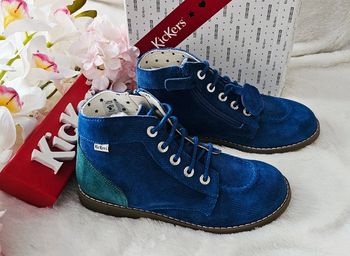 Bottes Bottines cuir Zip Kickers T35