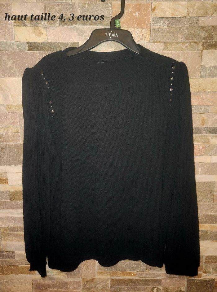 Haut pull léger noir