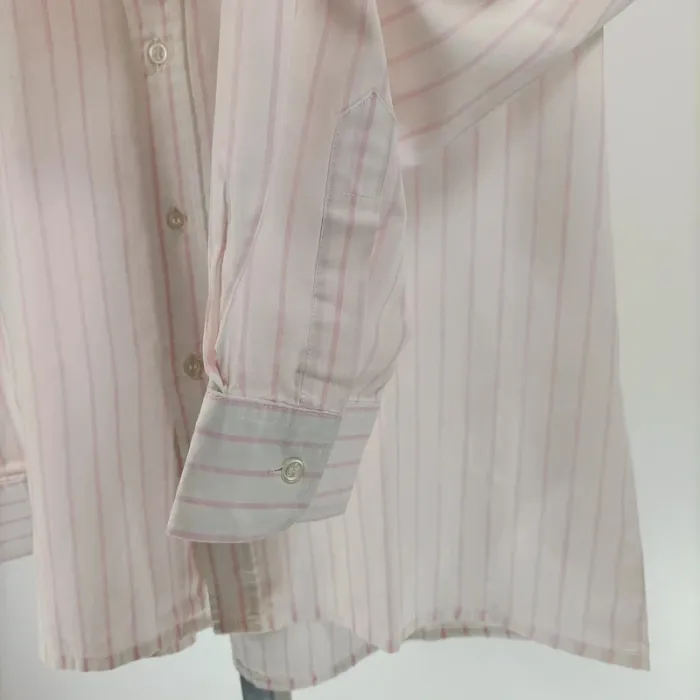 Chemise à rayures Yves Dorsey - blanc et rose clair - Taille XL estimée - A028 - photo numéro 5