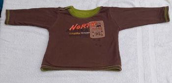 Pull d'hiver reto verso: un côté marron et un vert.