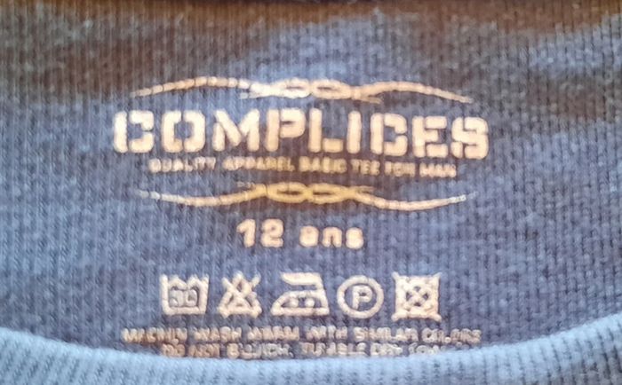 T.shirt bleu Complices 12 ans - photo numéro 2